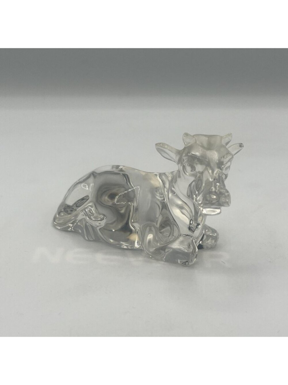 Vintage Princess House Germany Pets Cow Figurine Paperweight Lead Crystal